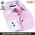 Men's Trendy Korean pink white stripped casual shirt